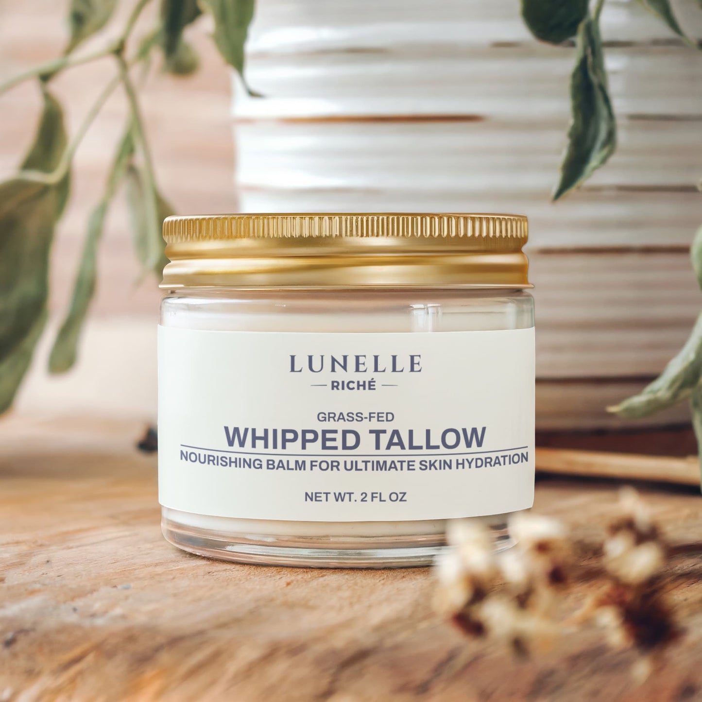 Whipped Grass-Fed Tallow Balm with Vanilla Bean